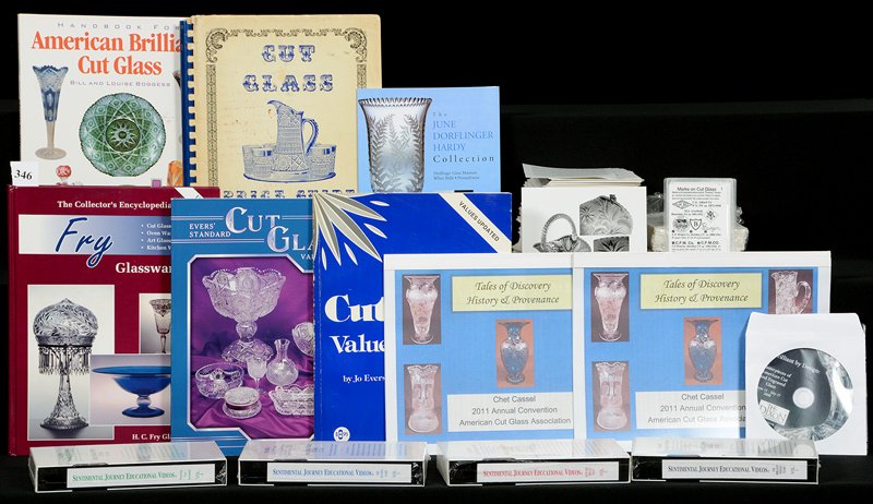 FLASH CARDS, VHS VIDEOS, PRICE GUIDES & MORE ABOUT: FLASH CARDS, VHS VIDEOS, PRICE GUIDES & MORE ABOUT AMERICAN BRILLIANT CUT GLASS (1) COLLECTOR'S ENCYCLOPEDIA OF FRY GLASSWARE BY FRY GLASS SOCIETY - (1) EVERS' STANDARD CUT GLASS VALUE GUIDE, UPDATED 