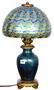 14" X 7 3/4" SIGNED STEUBEN ART GLASS DESK/BOUDOIR LAMP