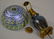 14" X 7 3/4" SIGNED STEUBEN ART GLASS DESK/BOUDOIR LAMP - 2