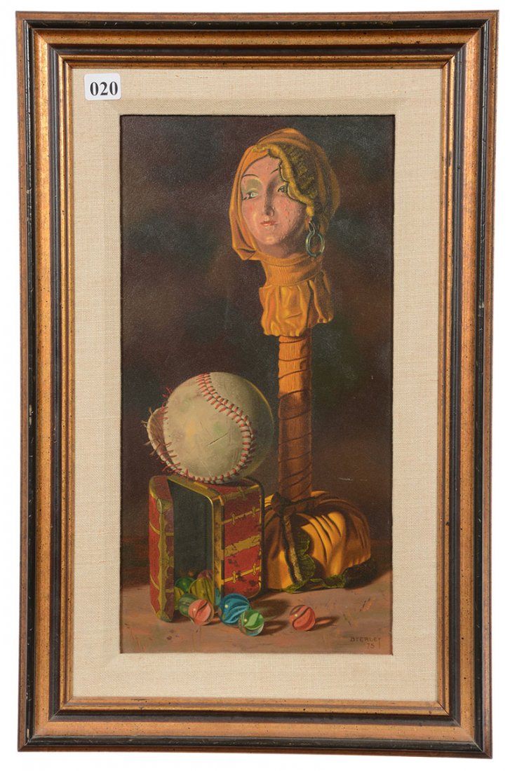 ORIGINAL 14" X 7 1/2" OIL PAINTING ON BOARD (1 of 4)