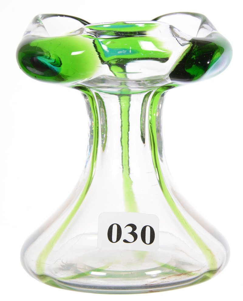 4" X 3 1/4" UNMARKED STEUBEN CORSET SHAPED ART GLASS (1 of 3)