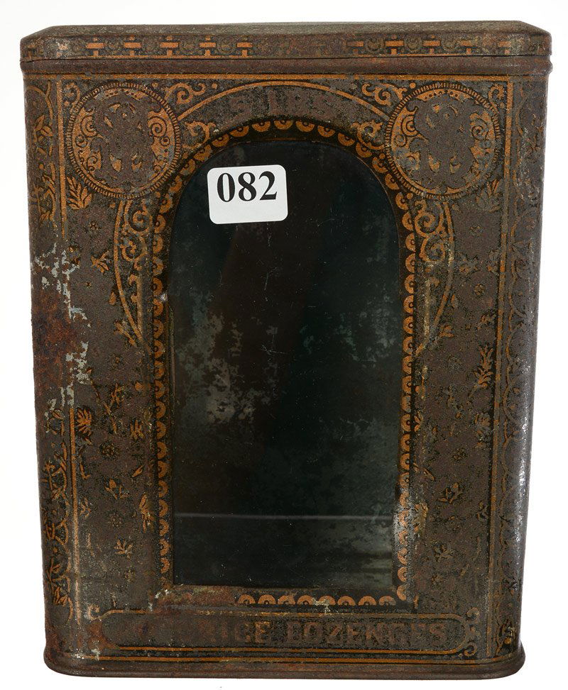 7 1/2" X 6" VINTAGE LICORICE TIN ADVERTISING TIN (1 of 3)