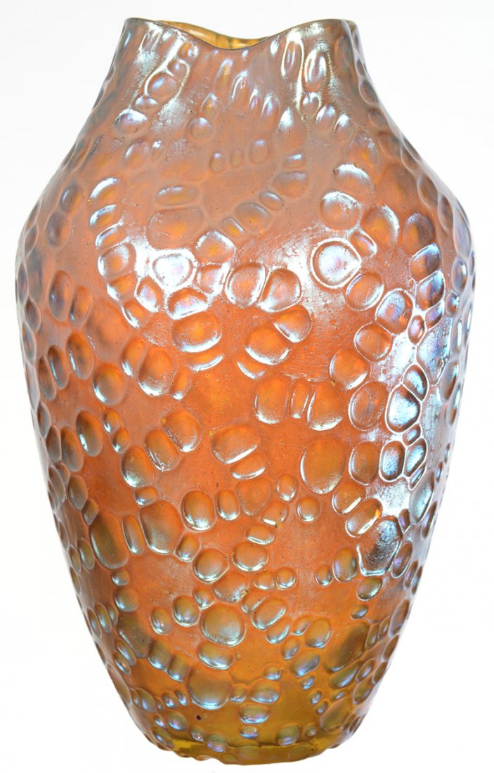 7 1/2" UNMARKED LOETZ DIASPORA ART GLASS VASE (1 of 3)