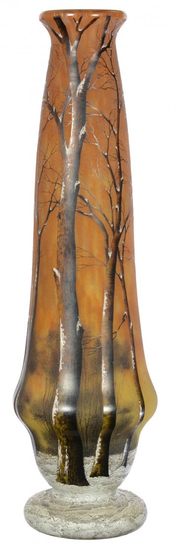 MONUMENTAL 19 1/2" SIGNED DAUM NANCY FRENCH CAMEO (1 of 5)