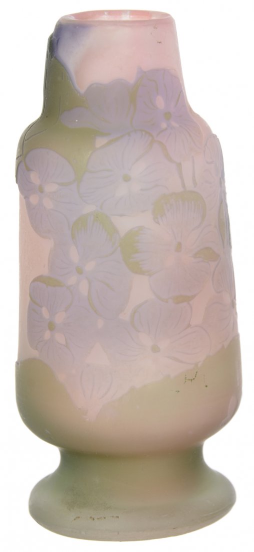 3 3/4" SIGNED GALLE FRENCH CAMEO ART GLASS CABINET VASE (1 of 3)