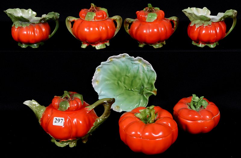 (7) ROYAL BAYREUTH (BLUE MARK) FIGURAL TOMATO ITEMS (1 of 2)