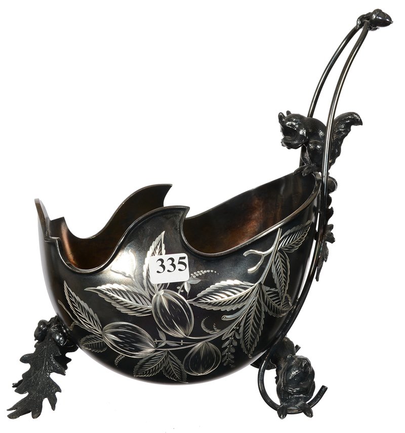 10" X 9" ROCKFORD SILVERPLATE FIGURAL BOWL (1 of 6)