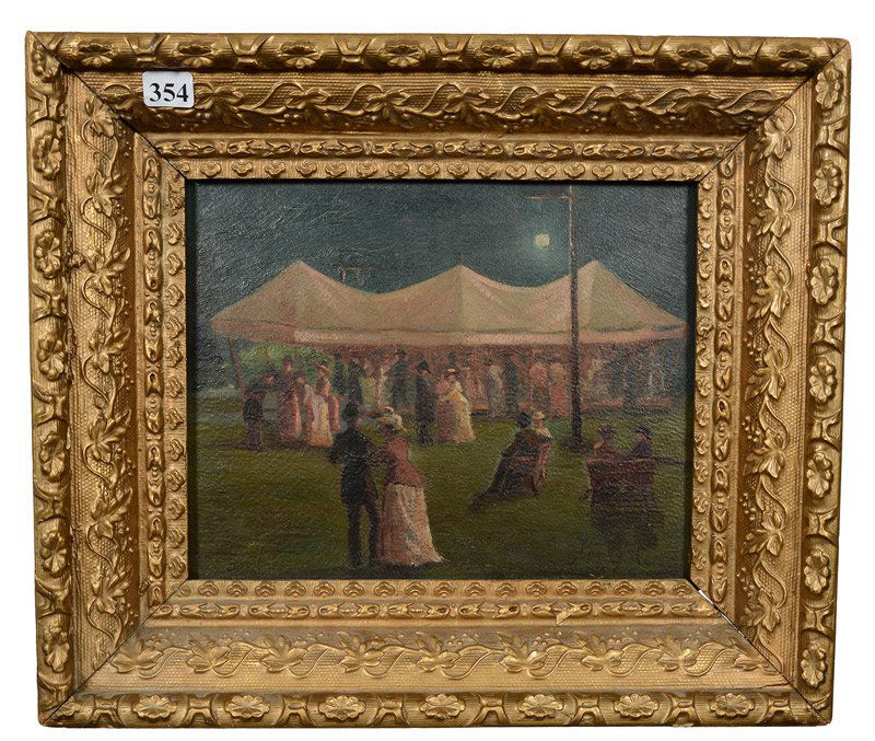 8" X 10" VINTAGE OIL PAINTING ON BOARD (1 of 3)