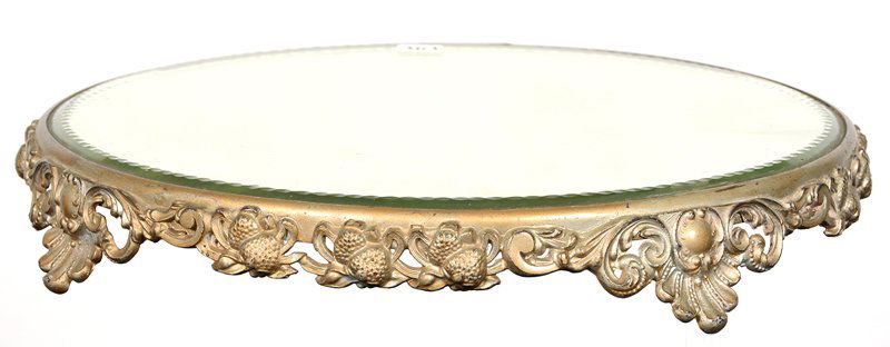 14" ROUND BEVELED MIRROR PLATEAU (1 of 2)
