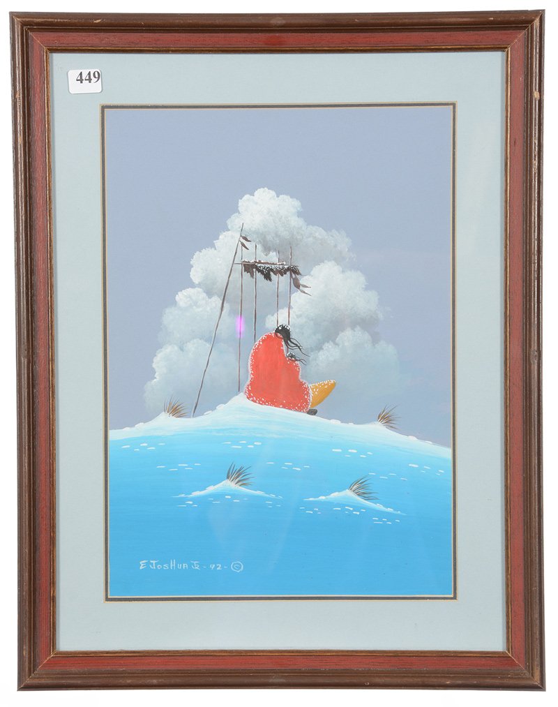 (4) ORIGINAL NATIVE AMERICAN WATERCOLORS BY EDMOND (1 of 4)