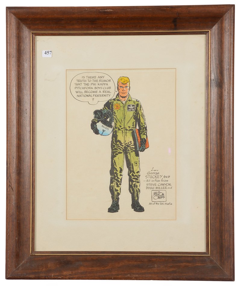 24" X 20 1/2" FRAMED LITHOGRAPH FEATURING STEVE CANYON (1 of 4)