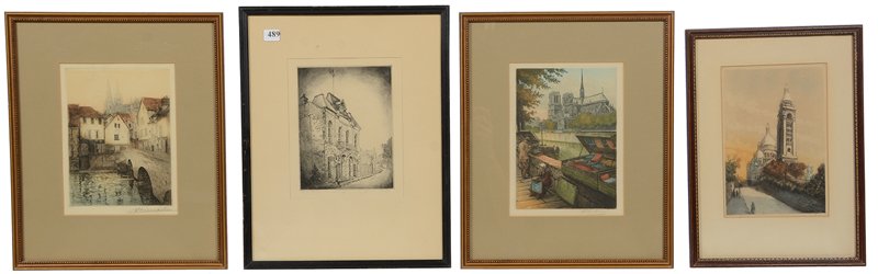 (4) VINTAGE ARTIST SIGNED ETCHINGS (1 of 5)
