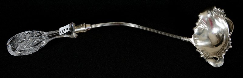 17" AMERICAN BRILLIANT CUT GLASS PUNCH LADLE (1 of 4)