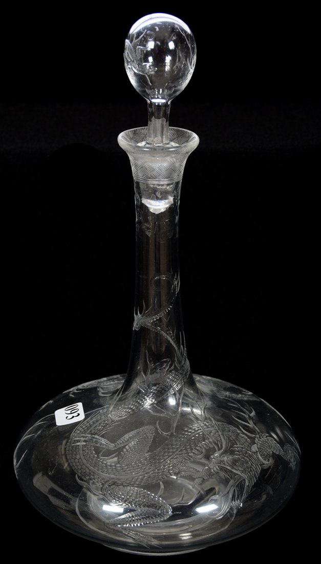 11" ENGRAVED CRYSTAL DECANTER (1 of 6)