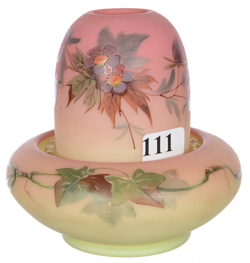 4 1/4" X 4" DECORATED BURMESE MINIATURE FAIRY LAMP (1 of 3)