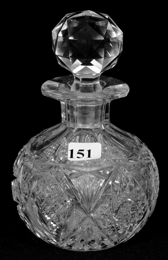 6 1/2" AMERICAN BRILLIANT CUT GLASS COLOGNE BOTTLE (1 of 3)