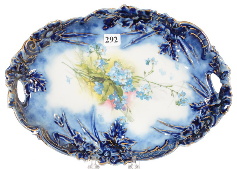 11 1/4" R.S. PRUSSIA (STEEPLE MARK) EMBOSSED FLORAL (1 of 3)