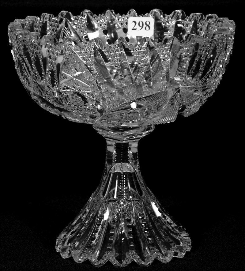 7 1/2" X 7" SIGNED LIBBEY AMERICAN BRILLIANT CUT GLASS (1 of 3)