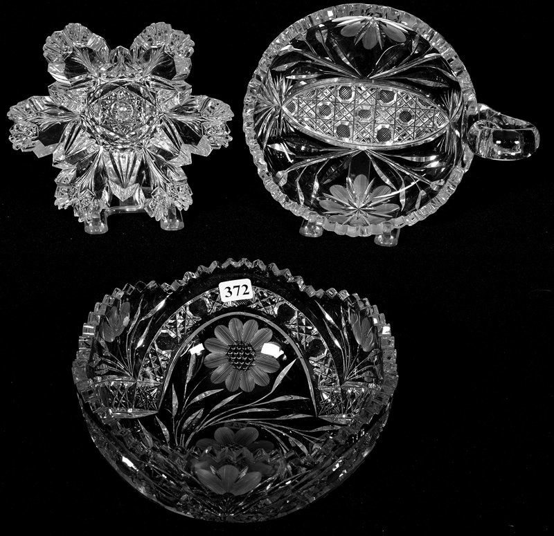 (3) AMERICAN BRILLIANT CUT GLASS ITEMS (1 of 2)