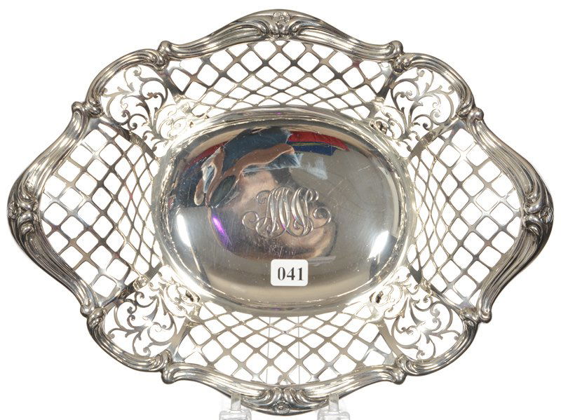 4" X 12 1/2" GORHAM STERLING SILVER #571S FOOTED OVAL B (1 of 5)