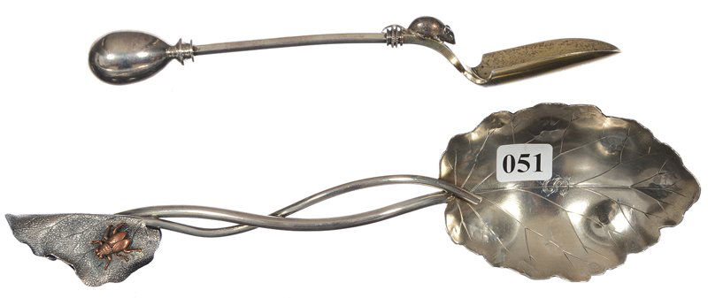 (2) STERLING SILVER SPOONS WITH FIGURAL HANDLES BY SHIE (1 of 4)