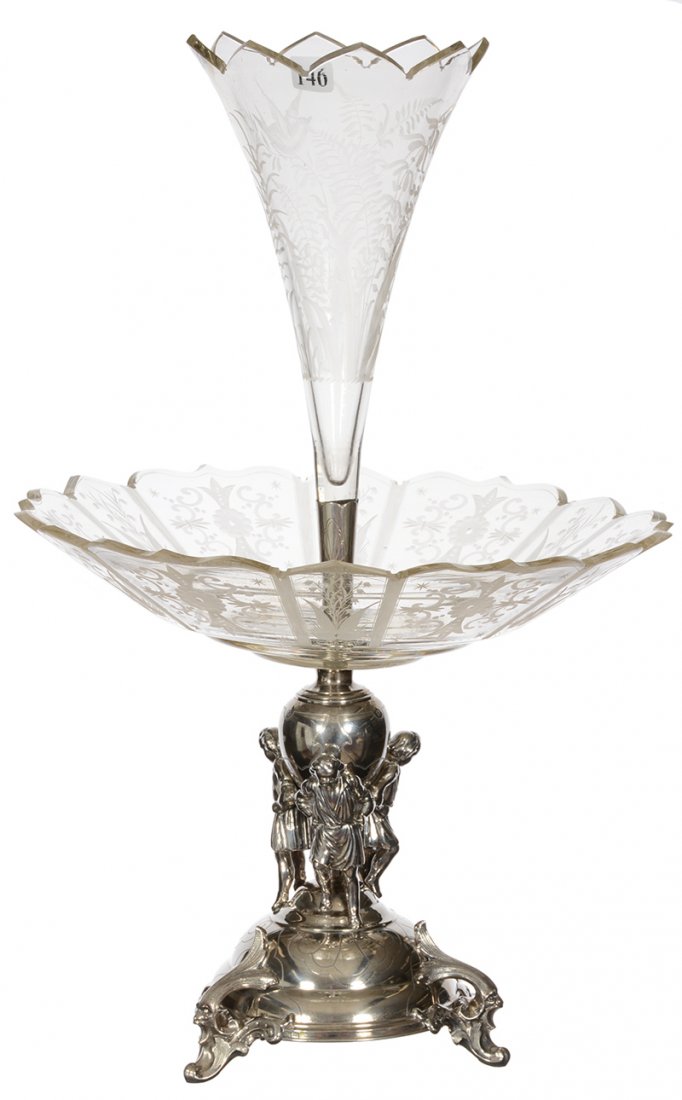 20 1/2" X 13 1/2" VICTORIAN AUSTRIAN CENTERPIECE (1 of 5)