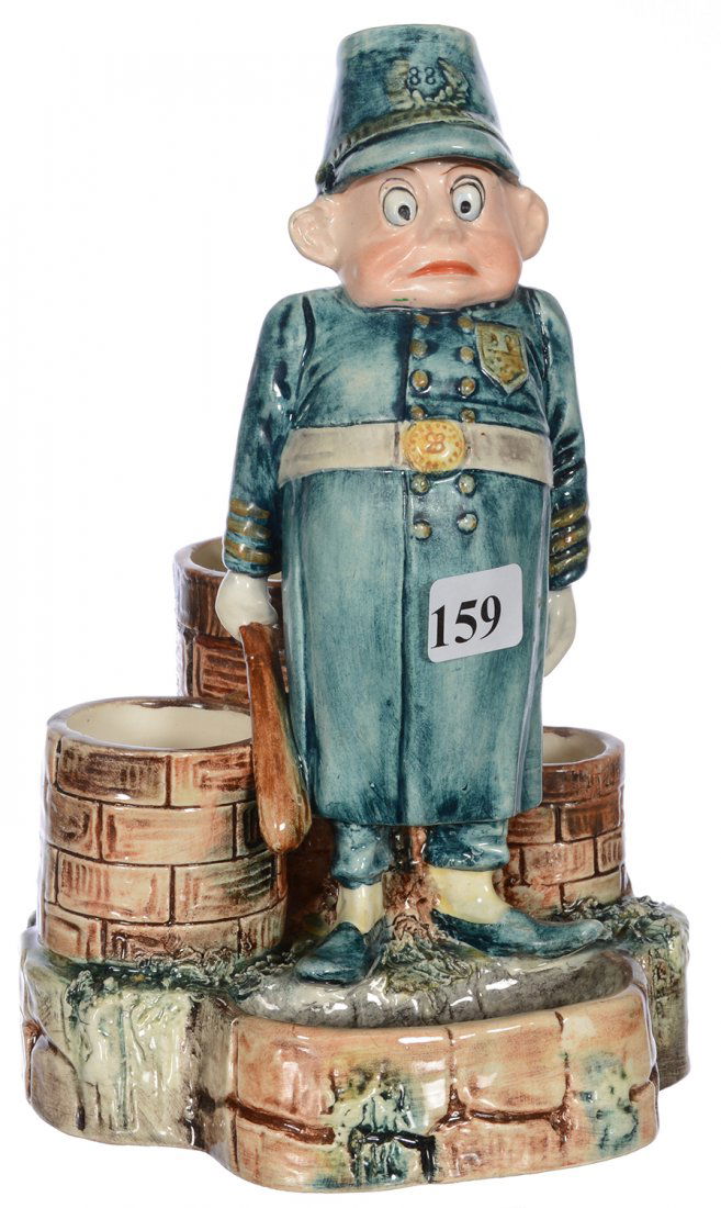 8 1/2" UNMARKED MAJOLICA FIGURAL PALMER COX BROWNIE SMO (1 of 4)