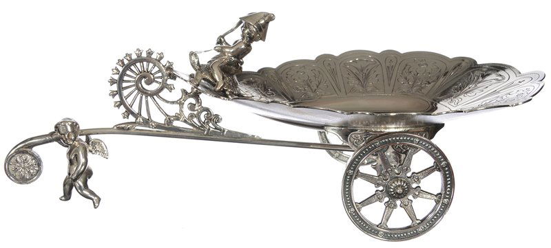 4 1/2" X 13" ROGERS & BROTHERS #132 FIGURAL CARD RECEIV (1 of 4)