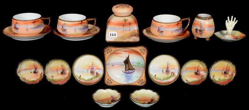 (18) NIPPON (GREEN WREATH MARK) MATCHING SCENIC ITEMS (1 of 5)