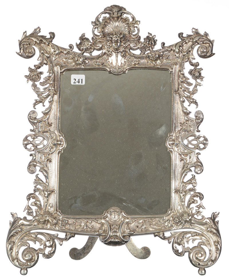 17" X 13 1/2" ELABORATE SILVERPLATE DRESSING MIRROR (1 of 5)