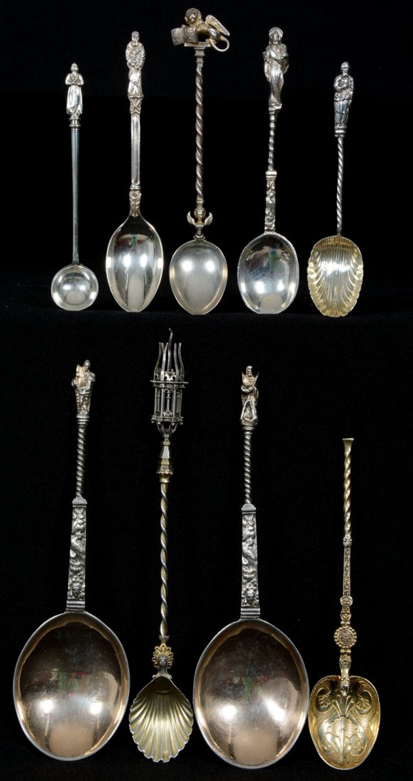 (9) FIGURAL COIN SILVER SPOONS (1 of 5)