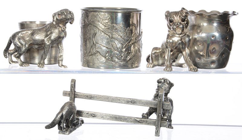 (4) SILVERPLATE DOG RELATED ITEMS (1 of 7)