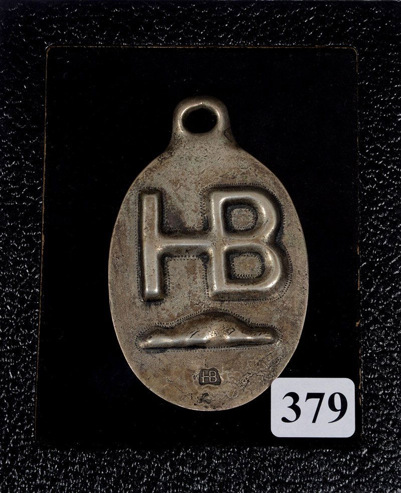 3 1/2" VINTAGE HUDSON BAY HANDMADE CAST SILVER TRADE ME (1 of 2)