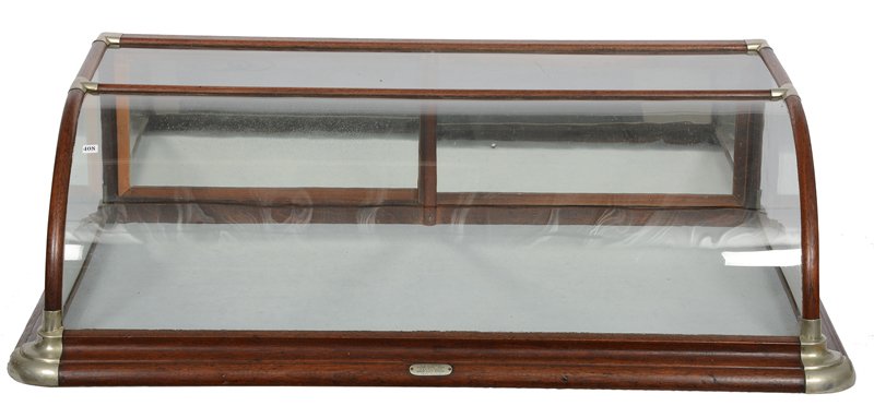 14" X 48" X 27" OAK CURVED FRONT COUNTER TOP DISPLAY CA (1 of 4)