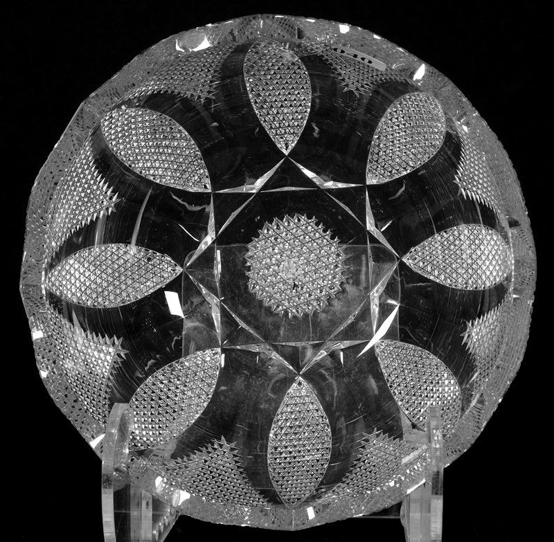 BOWL - 3 3/4" X 8" - ABCG - SIGNED LIBBEY DELPHOS (1 of 3)