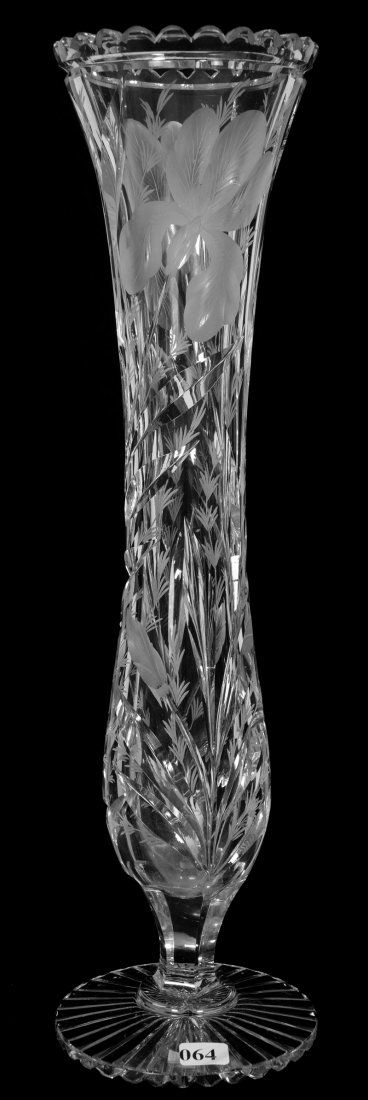 PEDESTAL FLOWER VASE - 18" - ABCG - (1 of 4)