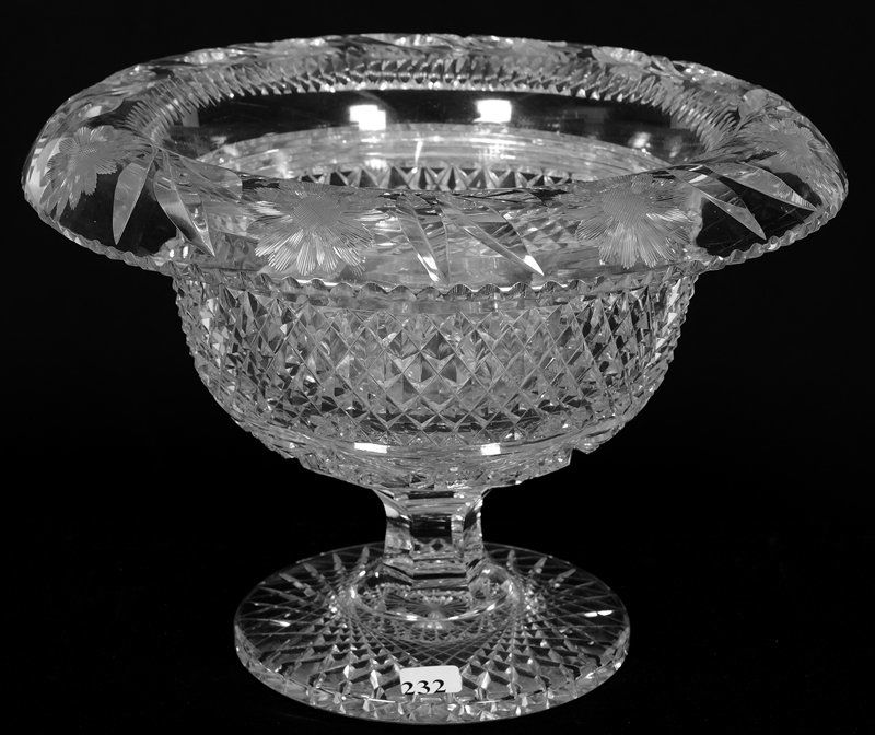 COMPOTE, ROLLED RIM, PEDESTAL - 8 1/2" X 12" - ABCG (1 of 3)