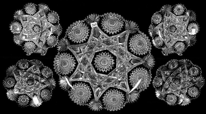 ICE CREAM SET, FIVE PIECE - 13 1/2" ROUND TRAY & (4) 7" (1 of 3)