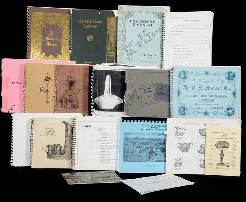(12) CATALOG REPRINTS: (12) CATALOG REPRINTS MERIDEN - EMPIRE - ELMIRA - JEWEL - UNION - MAPLE CITY - CLARK - MACY STRAUS - MISSOURI - NIAGARA - C.F. MONROE - HOME - EGGINTON - FRY - LIBBEY - AND MORE