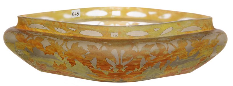 UNIQUE 4 1/2" X 17" X 11 1/2" SIGNED DAUM NANCY FRENCH (1 of 4)