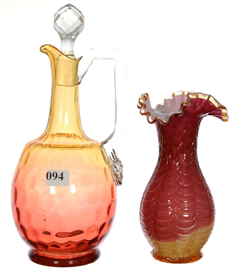 (2) AMBERINA ART GLASS ITEMS (1 of 3)