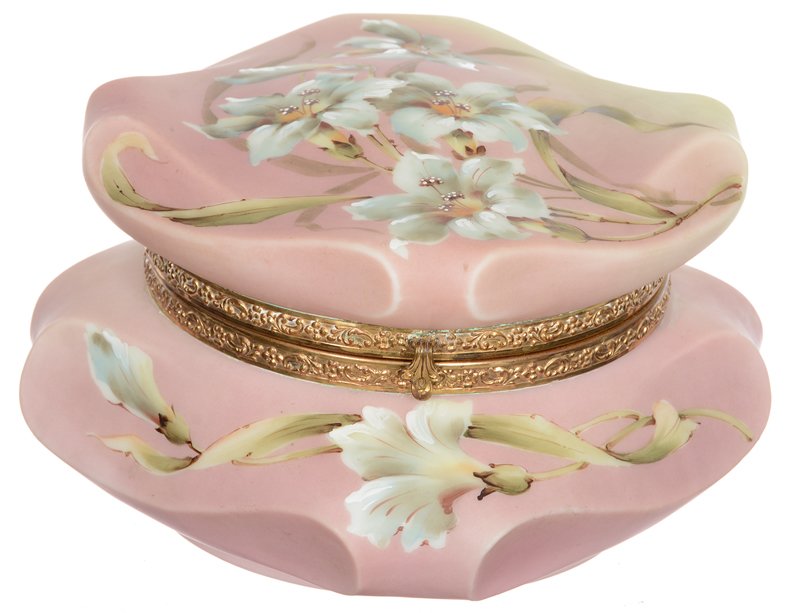 5 1/2" X 8" MARKED NAKARA BISHOP'S HAT MOLD HINGED BOX (1 of 4)