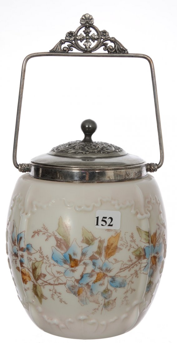 8" UNMARKED WAVECREST BISCUIT JAR (1 of 3)