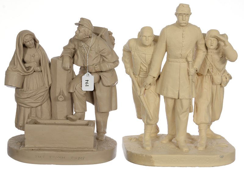 (2) JOHN ROGERS GROUPS TITLED "THE TOWN PUMP" AND "THE (1 of 8)