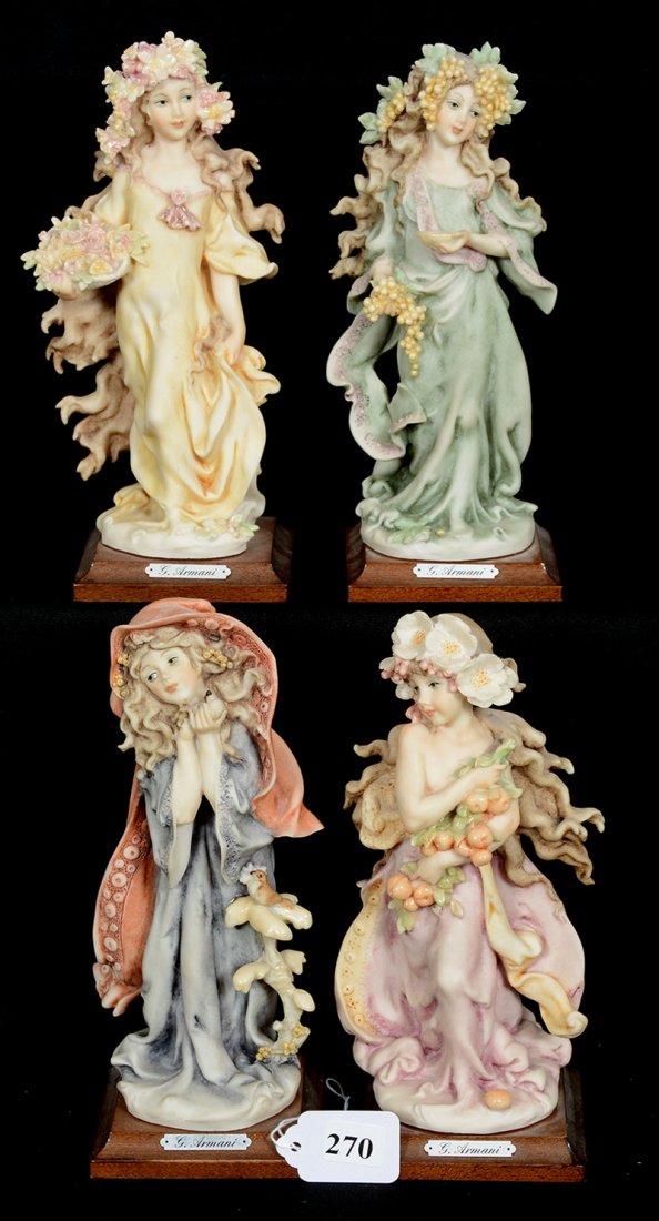 (4) 8" G. ARMANI, CIRCA 1986 "SEASONS" FIGURINES (1 of 6)