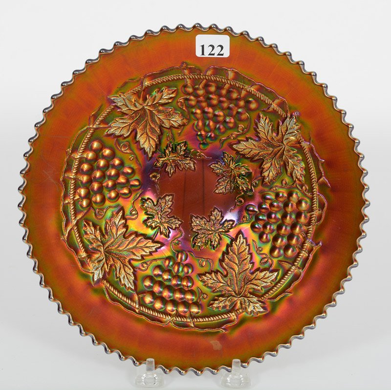 9" NORTHWOOD GRAPE & CABLE AMETHYST PLATE (1 of 3)