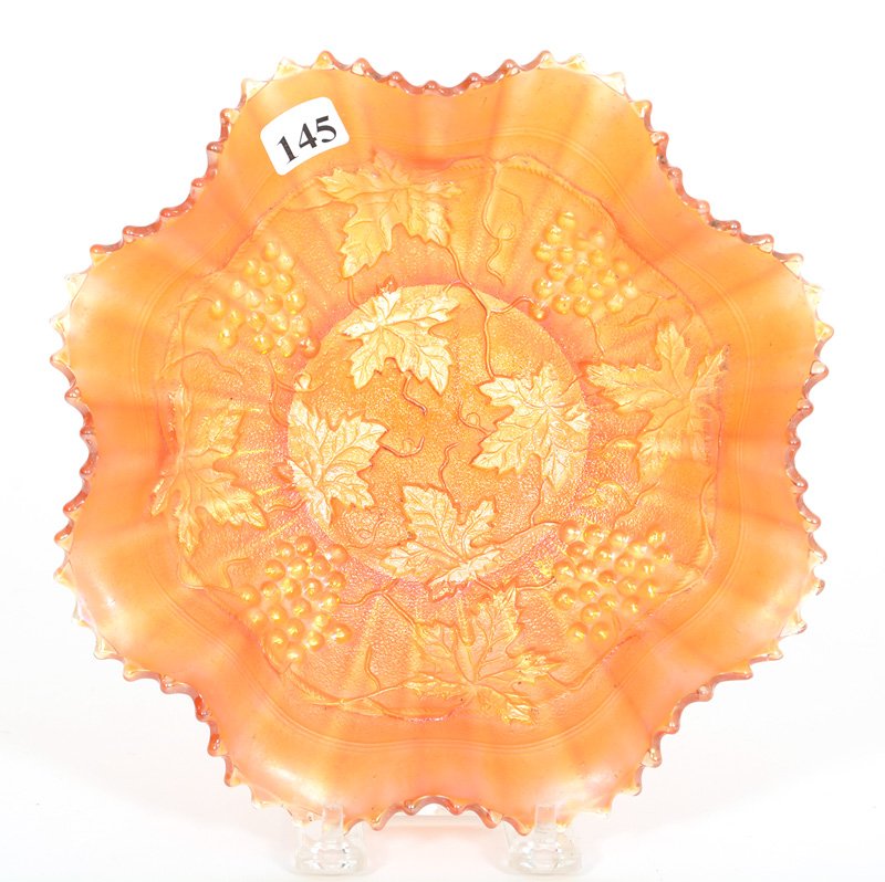 8 1/2" NORTHWOOD STIPPLED GRAPE AND CABLE MARIGOLD (1 of 3)