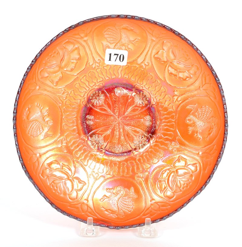 8" FENTON DRAGON AND LOTUS RED ICE CREAM SHAPE BOWL (1 of 3)