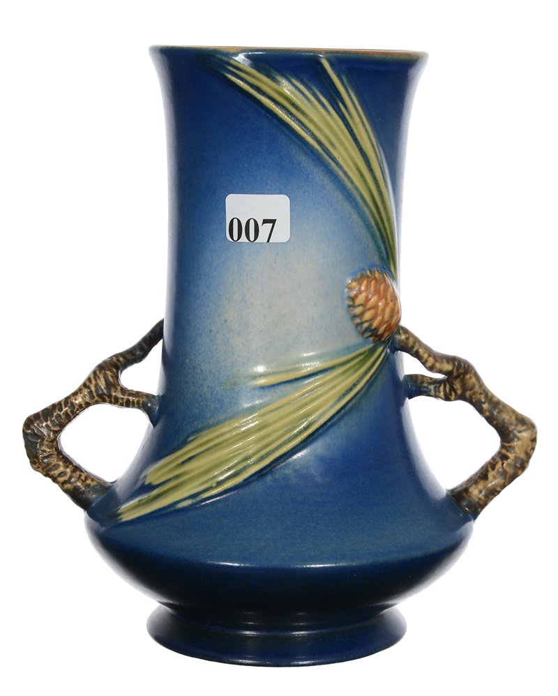 ROSEVILLE ART POTTERY #842-8" TWO HANDLED VASE (1 of 3)