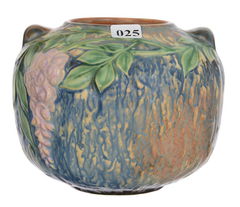 ROSEVILLE ART POTTERY 5 1/4" X 6 1/4" VASE (1 of 3)